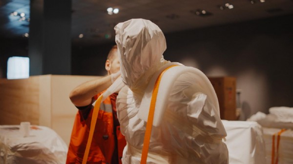 Müzenin taşınma şeklini görenler hayranlık duydu!